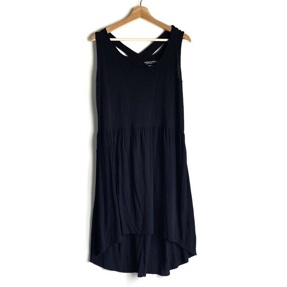 Soft Surroundings Rosemary high-low cross cross back dress sz petite med black - Picture 1 of 8